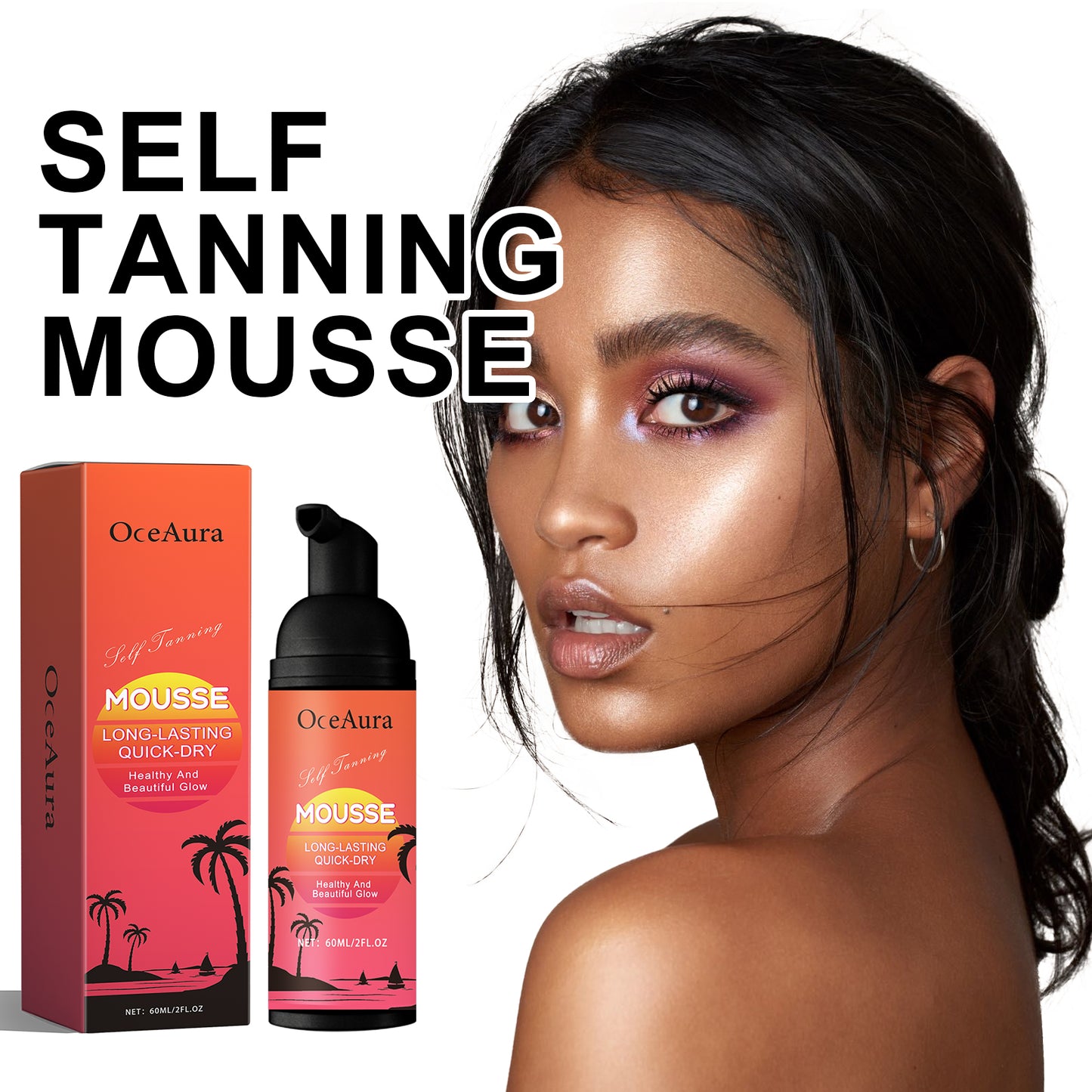 Self Tanning Mousse, Body Black Wheat Skin Hydrating Deep Moisturizing After Sun Repair Cream