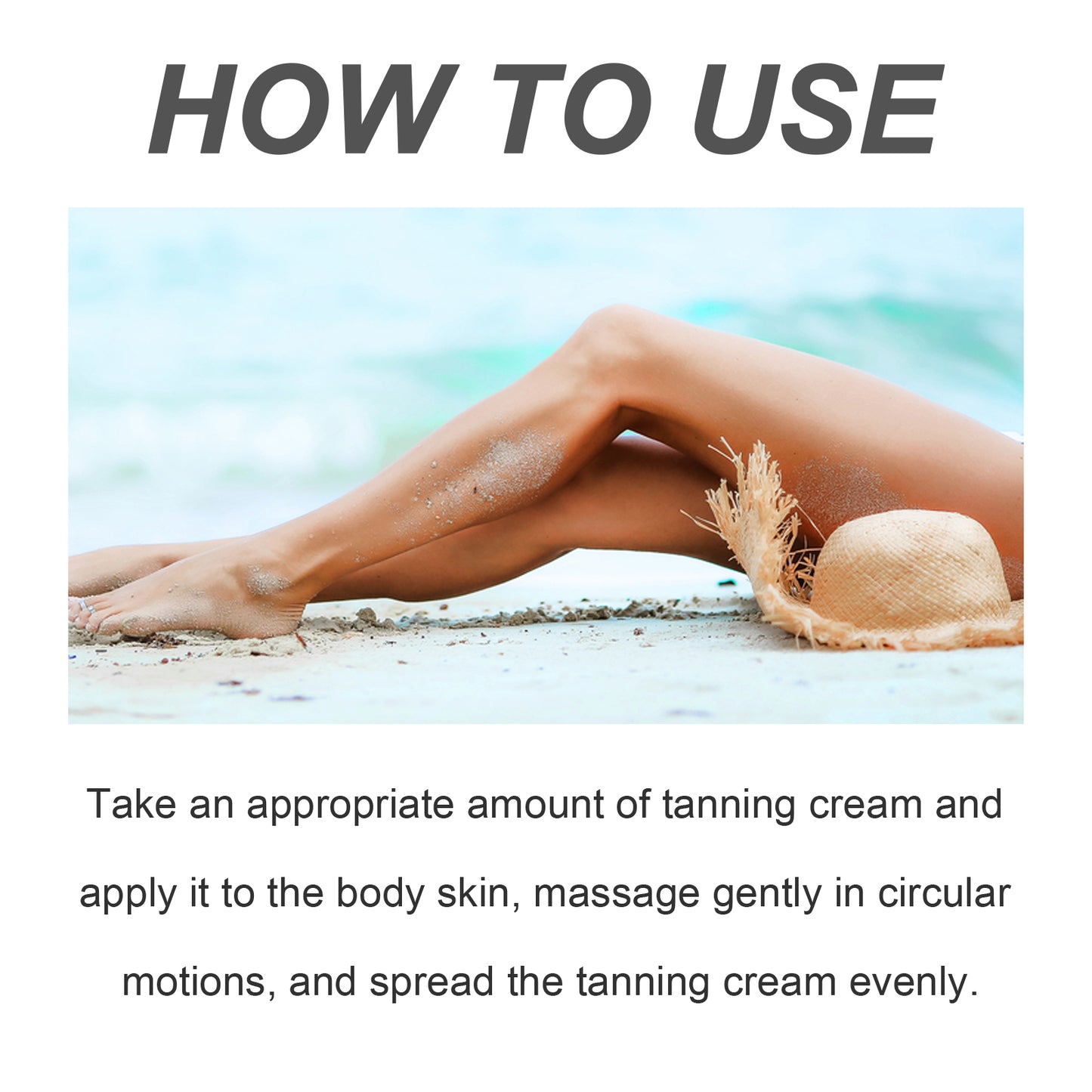 Leg Black Cream, Outdoor Tanning Even Tan Natural Tan Moisturizing Cream