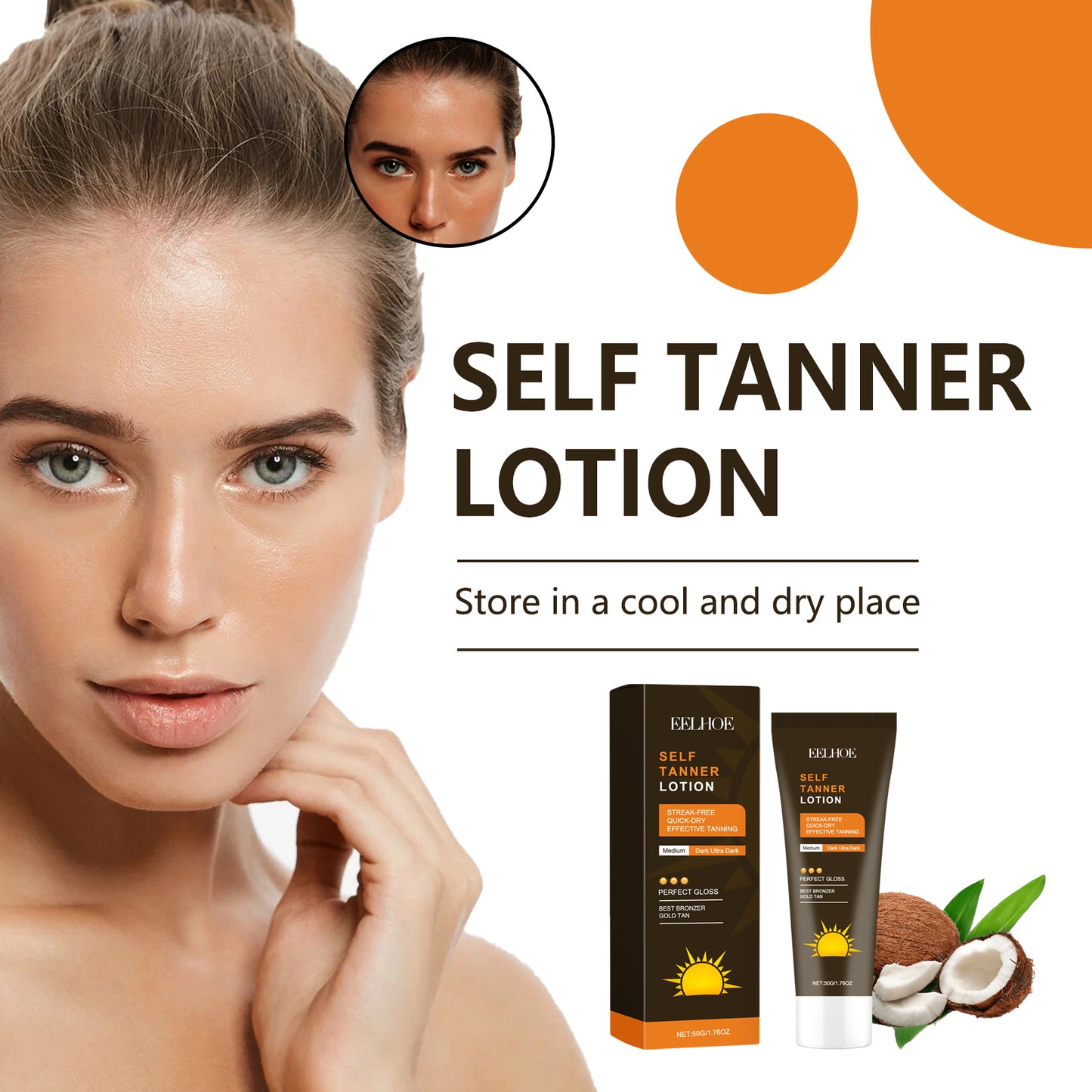 Self Tanner Lotion, Outdoor Sun Quick Tanning Wheat Healthy Skin Hydrating Summer Beach
