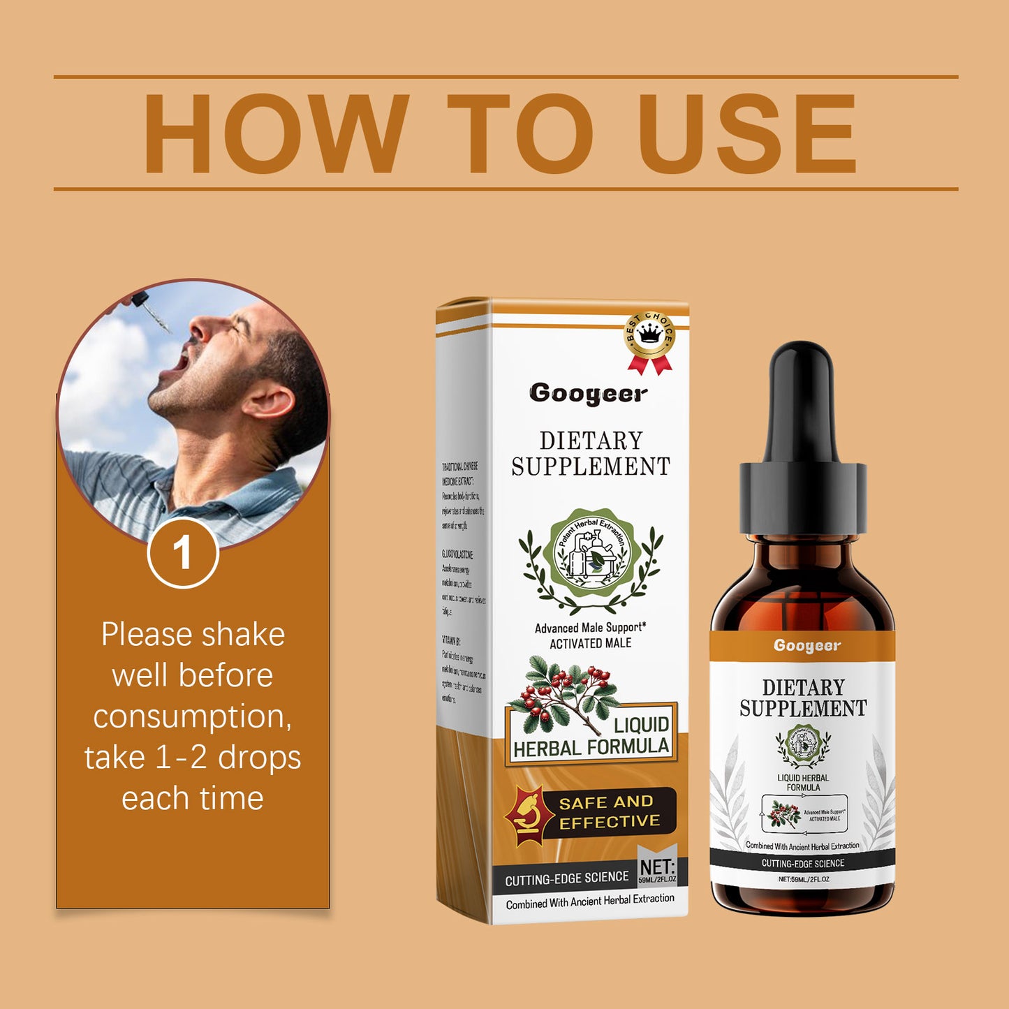 Men's Energy Supplement Drops, Dietary Supplements For Body Treatments