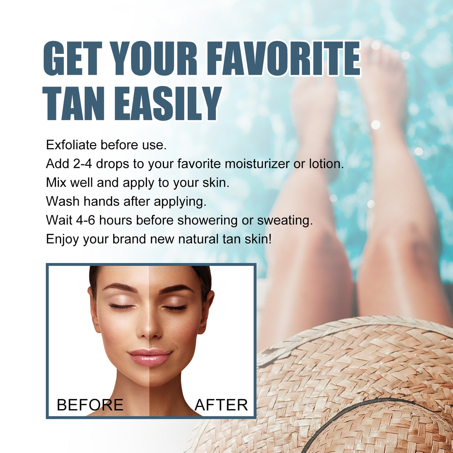 Self-tanning Drops, Outdoor Sunbathing Body Skin Moisturizing Tanning And Black Essence