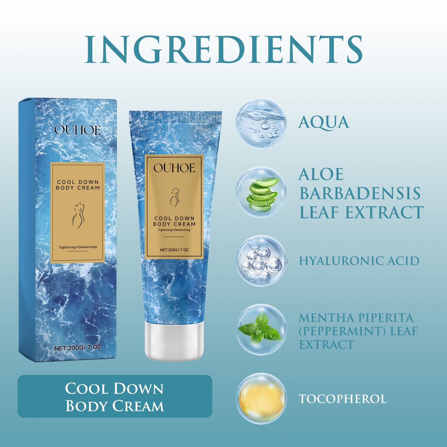 Cool Down Body Cream, Improve Dry Hydrating And Moisturizing Deep Moisturizer To Relieve Post-Sun Burn Moisturizer