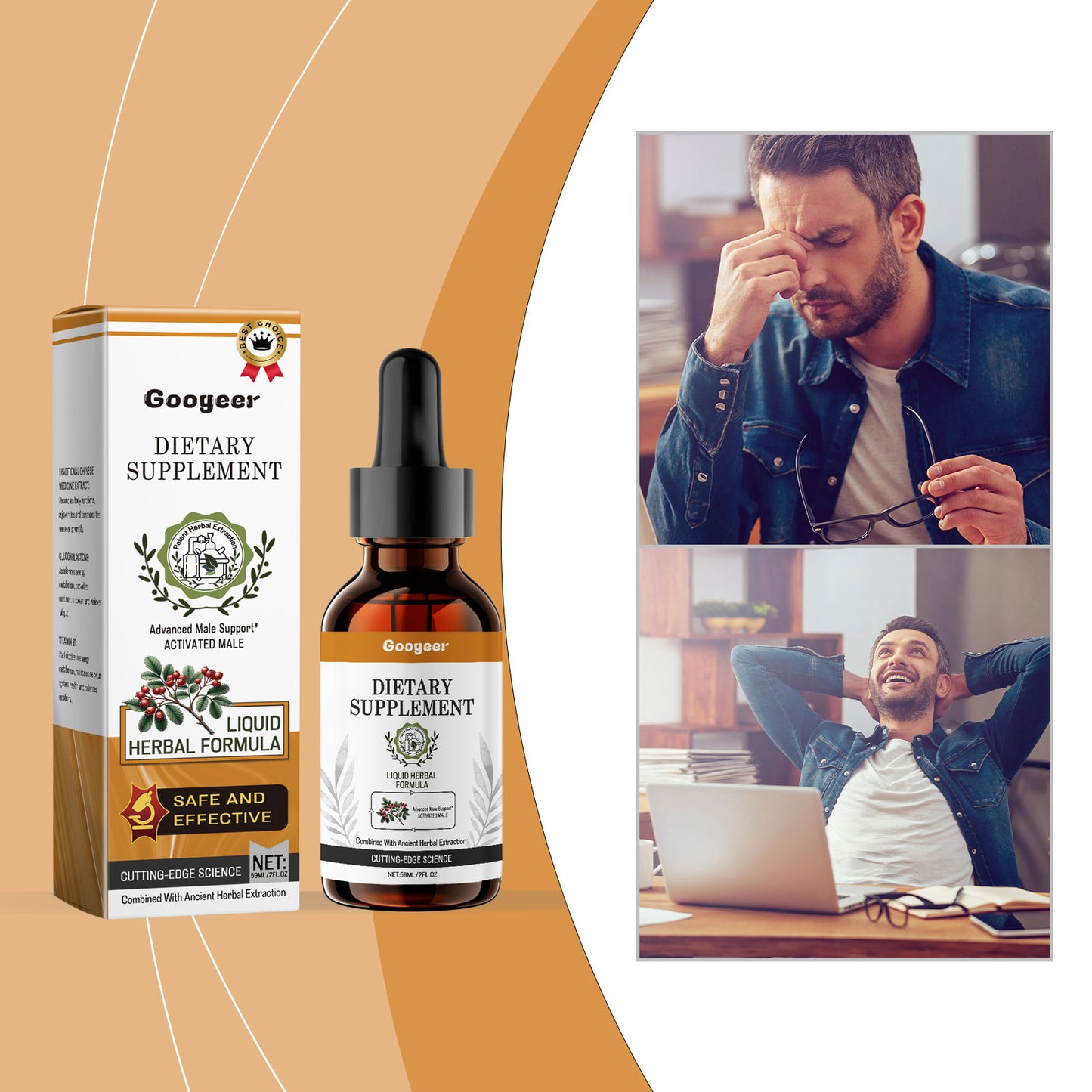 Men's Energy Supplement Drops, Dietary Supplements For Body Treatments