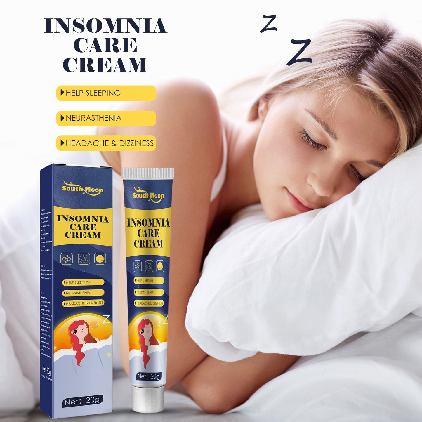 Insomnia Care Cream, Insomnia Cream To Improve Sleep Quality To Help Sleep Sun Acupoint Insomnia Ointment