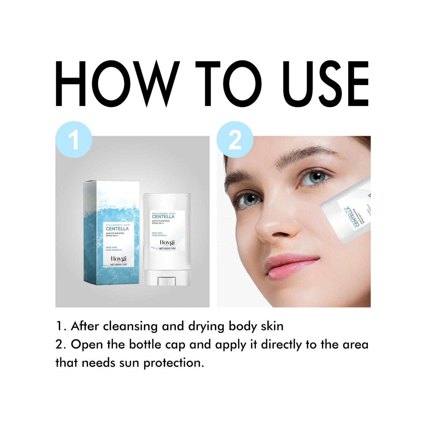 Silky-Fit Sun Stick, Gentle Moisturizing And Isolating Uv Protection To Repair Sunburned Red Skin