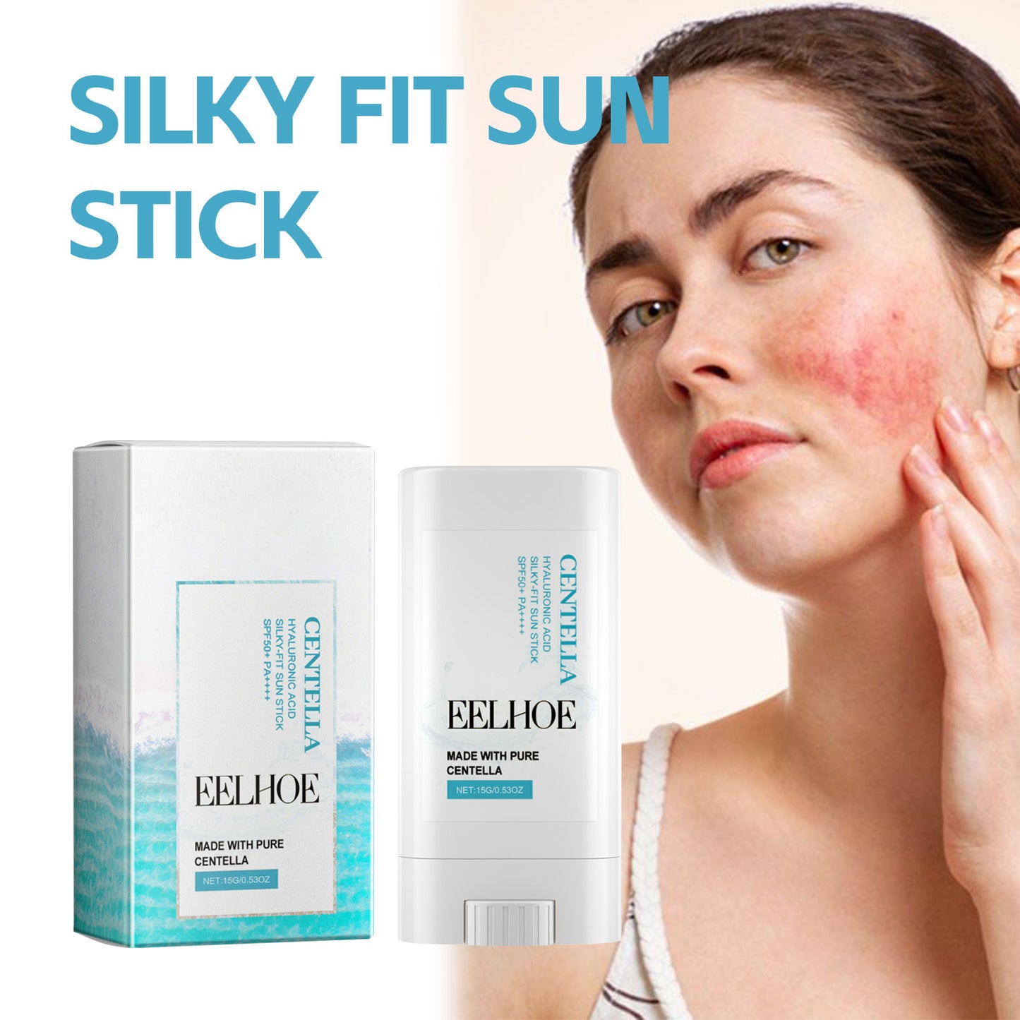 Silky Fit Sun Stick, Repair Skin Barrier Refreshing Skin Care Non-Sticky Outdoor Uv Protection