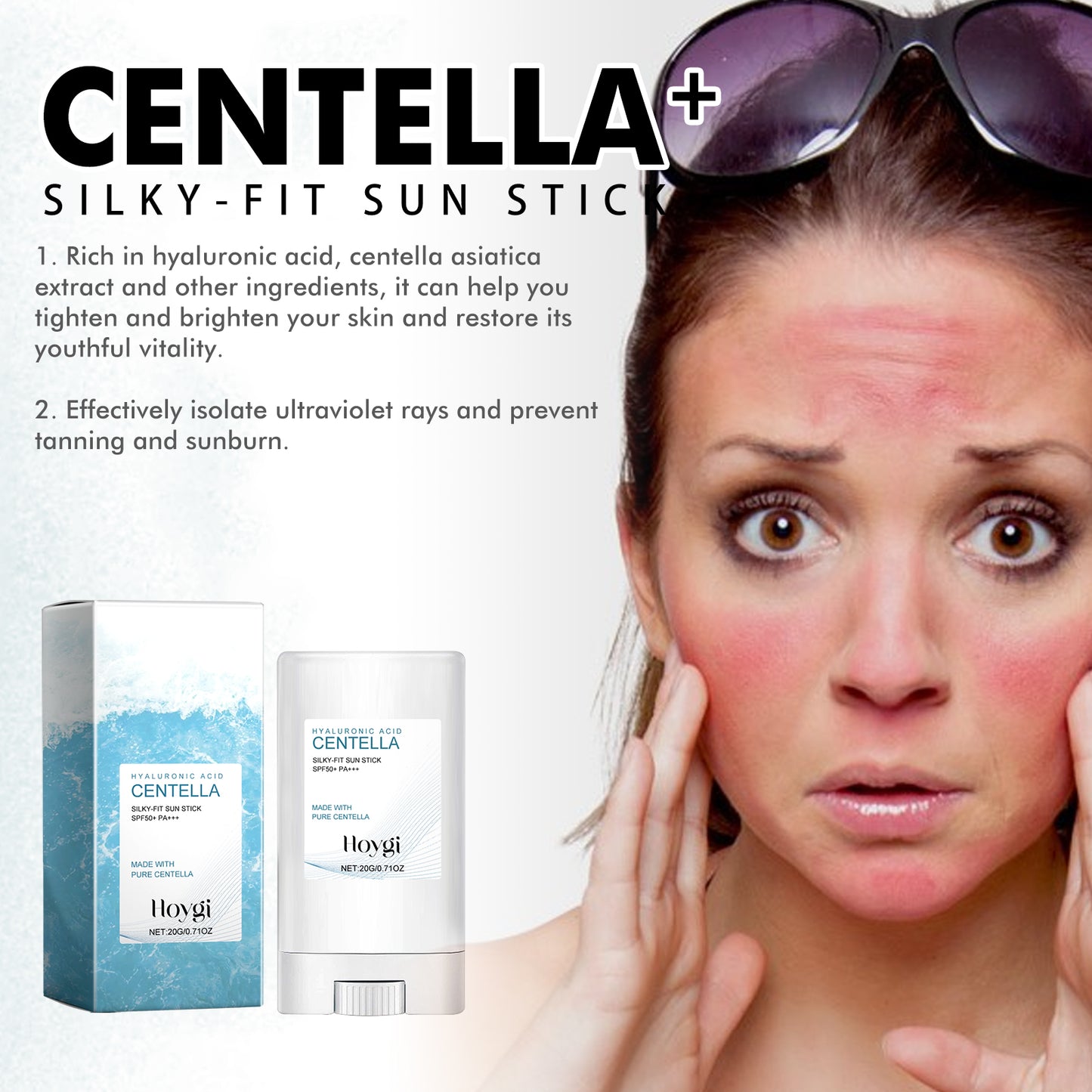 Silky-Fit Sun Stick, Gentle Moisturizing And Isolating Uv Protection To Repair Sunburned Red Skin