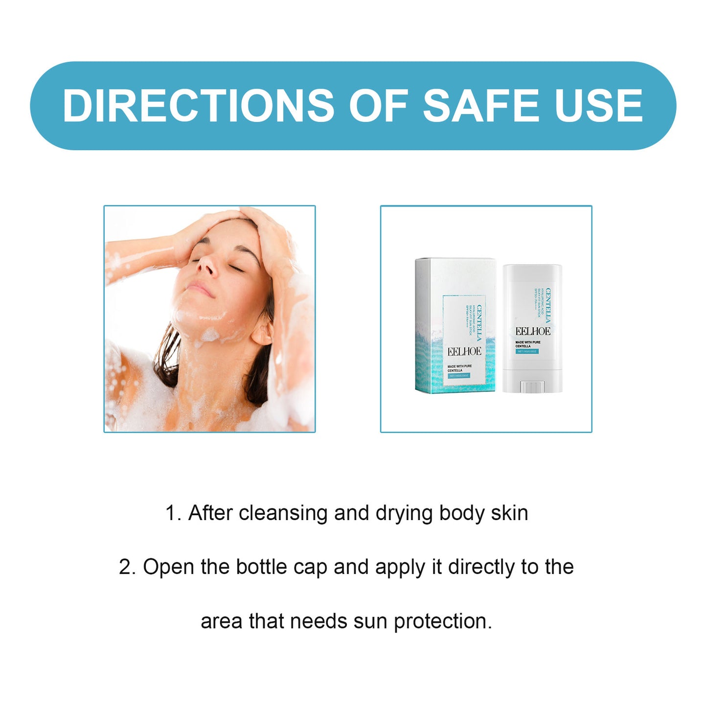 Silky Fit Sun Stick, Repair Skin Barrier Refreshing Skin Care Non-Sticky Outdoor Uv Protection
