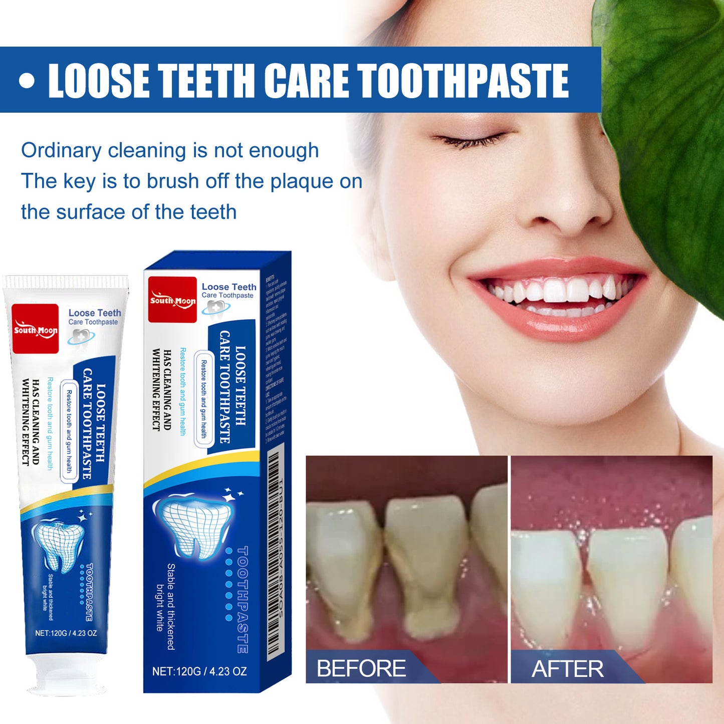 Loose Teeth Care Toothpaste, Freshen Breath Prevent Cavities Gum Care White Teeth Toothpaste