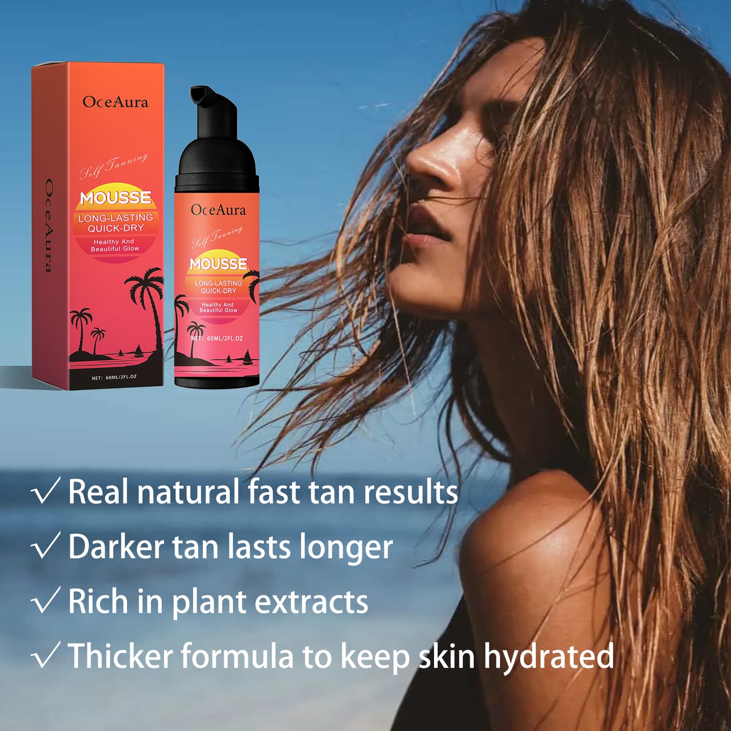 Self Tanning Mousse, Body Black Wheat Skin Hydrating Deep Moisturizing After Sun Repair Cream