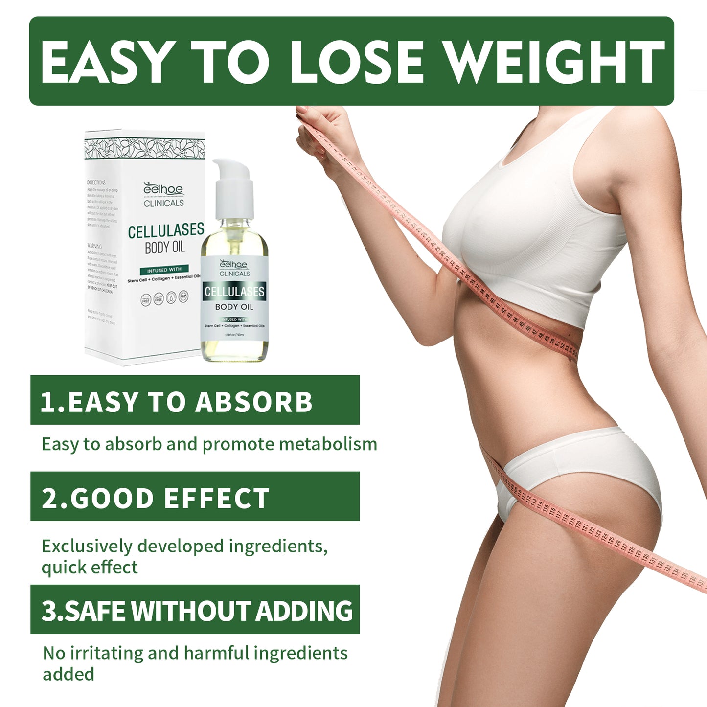 Vitamins Erase Body Oils, Body Firming Thigh Arm Belly Anti-Orange Peel Body Shaping Essential Oil